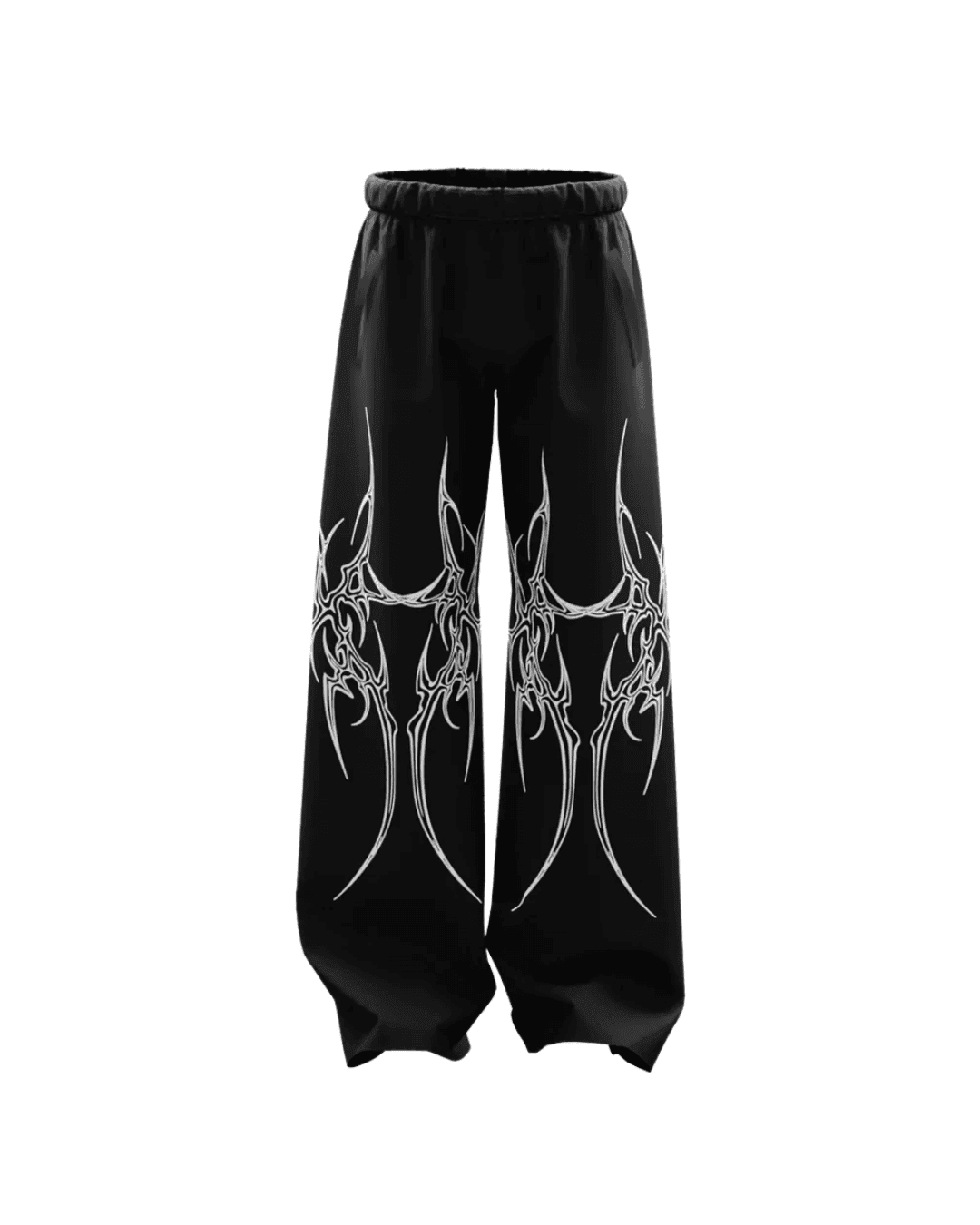 MONOCHROME STRAIGHT FIT BAGGY PANTS - The Hype Verse