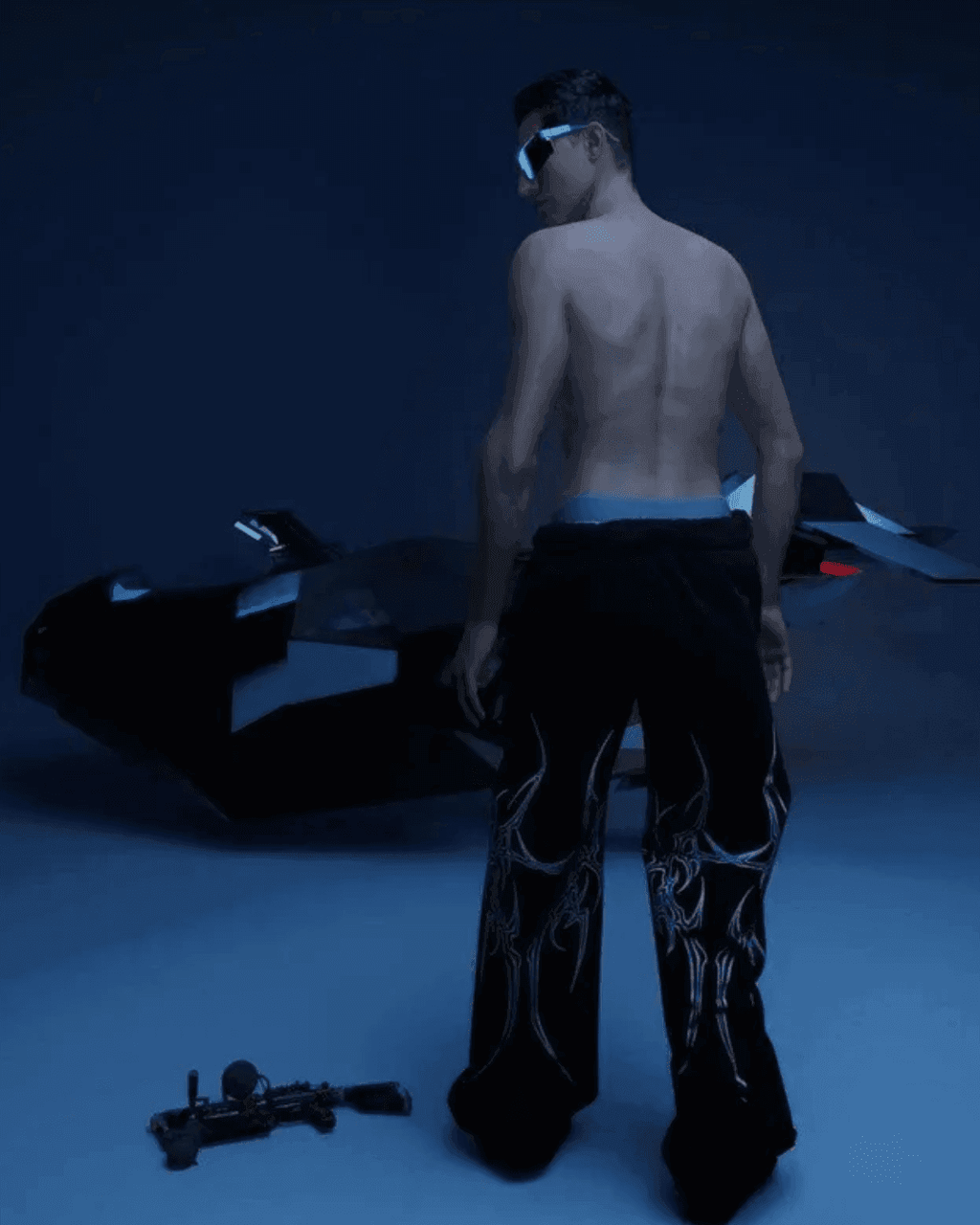 MONOCHROME STRAIGHT FIT BAGGY PANTS - The Hype Verse